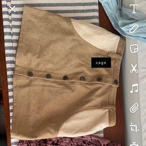 Suede Skirt